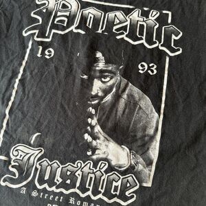 Poetic Justice Tupac Shakur Shirt Unisex Small Black 2pac Rap‎ Tee Short Sleeve